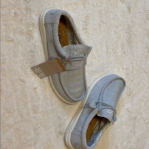 Men’s heydude Wally chambray grey